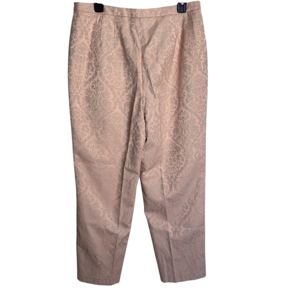 NWT Talbots Damask Print Trousers Pants Tapered Leg Cropped size 14 - Picture 2 of 6